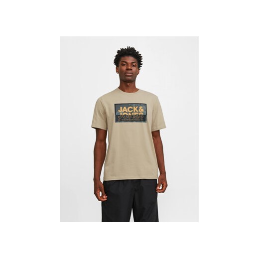 Jack&Jones T-Shirt Logan 12253442 Beżowy Standard Fit ze sklepu MODIVO w kategorii T-shirty męskie - zdjęcie 168761381