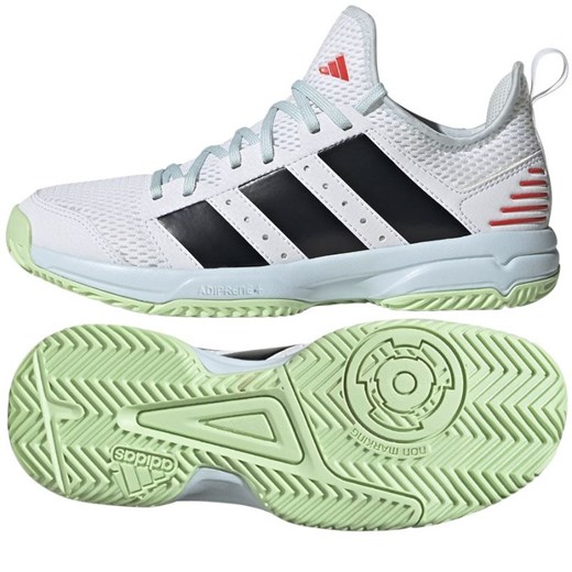 Buty do piłki ręcznej adidas Stabil Jr ID1137 białe ze sklepu ButyModne.pl w kategorii Buty sportowe dziecięce - zdjęcie 168765113