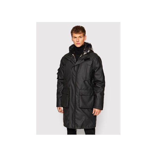 Rains Parka Unisex 1538 Czarny Regular Fit Rains M_L wyprzedaż MODIVO