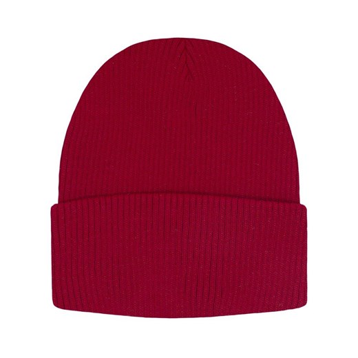 Jednokolorowa Czapka Zimowa Typu Beanie – Zimowa - Czerwień CPAEMACSHSTRbeanie0032czerw ze sklepu JegoSzafa.pl w kategorii Czapki zimowe męskie - zdjęcie 168769420