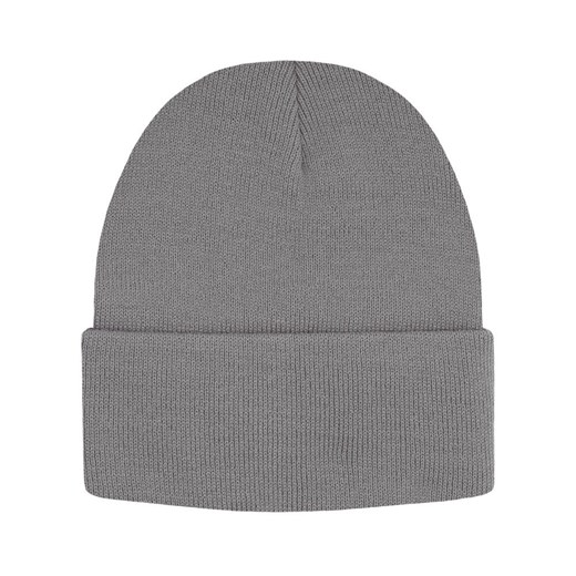 Jednokolorowa Czapka Zimowa Typu Beanie – Zimowa - Szara CPAEMACSHSTRbeanie0047szary ze sklepu JegoSzafa.pl w kategorii Czapki zimowe męskie - zdjęcie 168769444