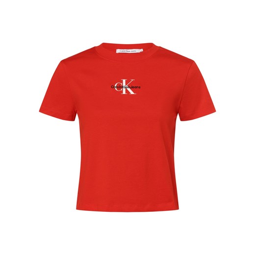 Calvin Klein Jeans Koszulka damska Kobiety Bawełna czerwony jednolity XS vangraaf