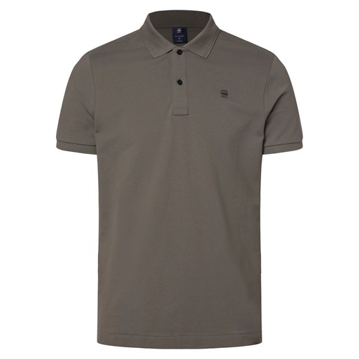 G-Star RAW Męska koszulka polo Mężczyźni Bawełna szary jednolity ze sklepu vangraaf w kategorii T-shirty męskie - zdjęcie 168772143
