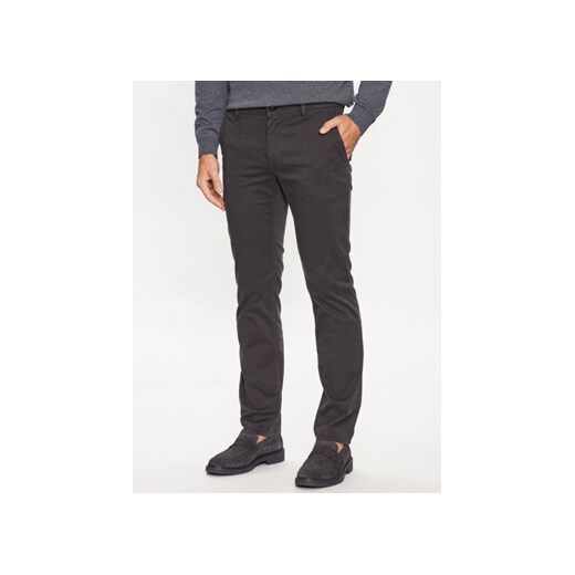 Boss Spodnie materiałowe 50470813 Szary Slim Fit ze sklepu MODIVO w kategorii Spodnie męskie - zdjęcie 168773170