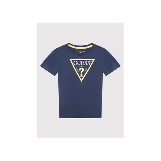Guess T-Shirt N73I55 K8HM0 Granatowy Regular Fit ze sklepu MODIVO w kategorii T-shirty chłopięce - zdjęcie 168773401