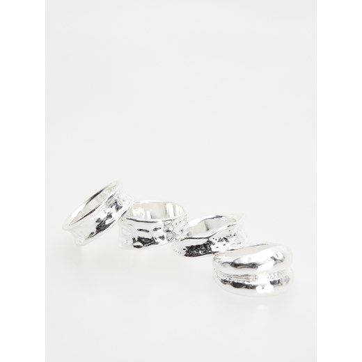 Reserved - Zestaw posrebrzanych pierścionków - srebrny ze sklepu Reserved w kategorii Pierścionki - zdjęcie 168774214