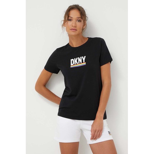 Dkny t-shirt damski kolor czarny DP3T9659 ze sklepu ANSWEAR.com w kategorii Bluzki damskie - zdjęcie 168775420