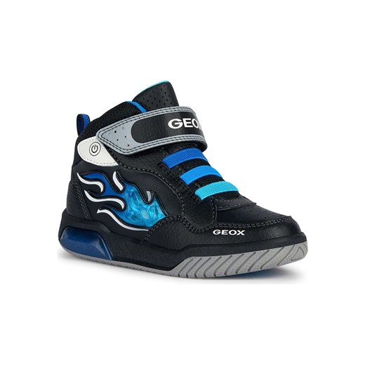 Buty sportowe dziecięce czarne Geox na rzepy tkaninowe 