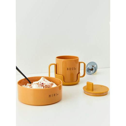 Design Letters Kubek &quot;Eat &amp; Learn&quot; w kolorze pomarańczowym - 220 ml ze sklepu Limango Polska w kategorii Kubki - zdjęcie 168776944