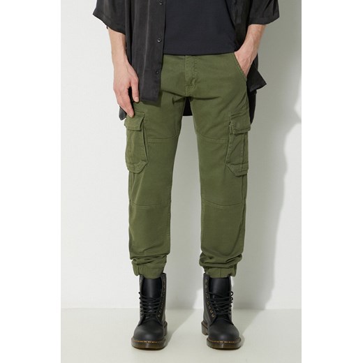Alpha Industries spodnie Army Pant męskie kolor zielony w fasonie cargo ze sklepu PRM w kategorii Spodnie męskie - zdjęcie 168779021