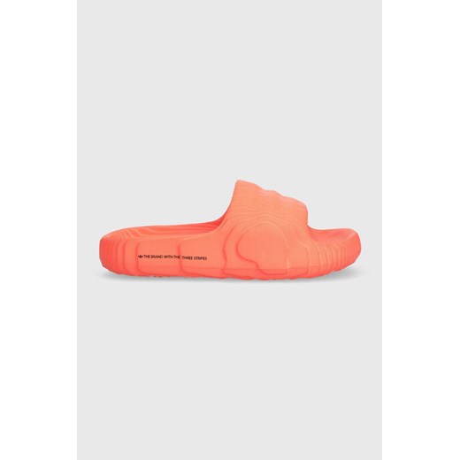 adidas Originals klapki Adilette 22 damskie kolor pomarańczowy IF3567 ze sklepu PRM w kategorii Klapki damskie - zdjęcie 168779093