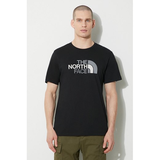 The North Face t-shirt bawełniany M S/S Easy Tee męski kolor czarny z nadrukiem NF0A87N5JK31 ze sklepu PRM w kategorii T-shirty męskie - zdjęcie 168779213
