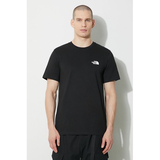 The North Face t-shirt M S/S Simple Dome Tee męski kolor czarny z nadrukiem NF0A87NGJK31 ze sklepu PRM w kategorii T-shirty męskie - zdjęcie 168779223