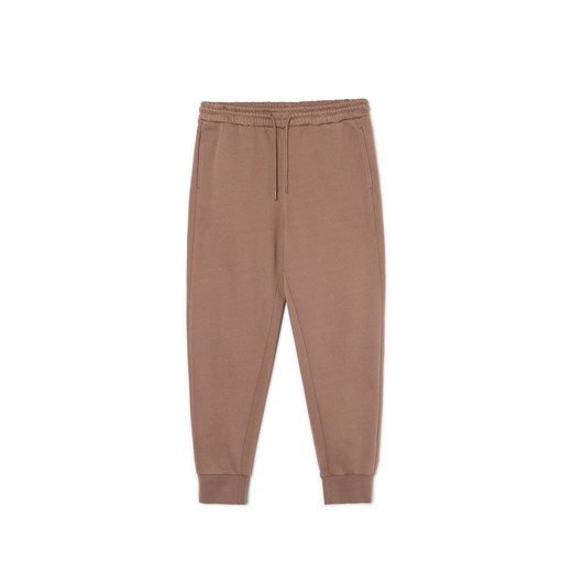 Cropp - Gładkie dresowe joggery - brązowy ze sklepu Cropp w kategorii Spodnie męskie - zdjęcie 168782612