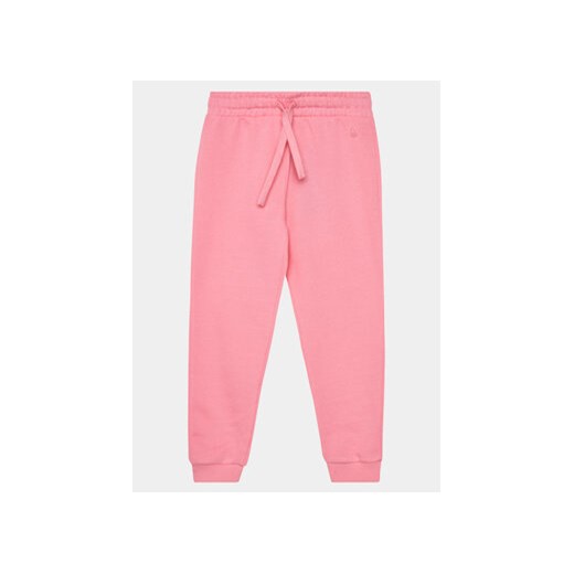 United Colors Of Benetton Spodnie dresowe 3J68CF02H Różowy Relaxed Fit ze sklepu MODIVO w kategorii Spodnie dziewczęce - zdjęcie 168788094