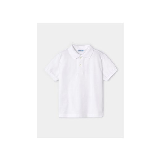 Mayoral Polo 150 Biały Regular Fit ze sklepu MODIVO w kategorii T-shirty chłopięce - zdjęcie 168788590