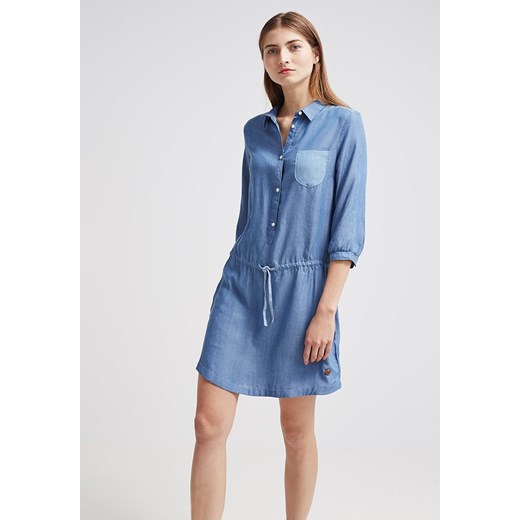 Lee Sukienka jeansowa blue ice zalando niebieski koszulowe