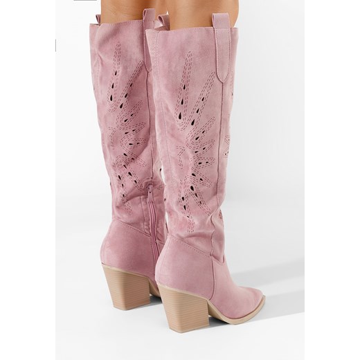 Fioletowe kozaki kowbojki damskie Ledora Zapatos 40 promocja Zapatos
