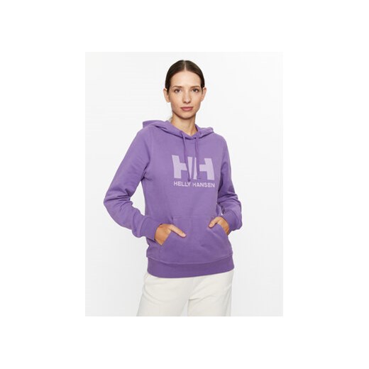 Helly Hansen Bluza Logo 33978 Fioletowy Regular Fit ze sklepu MODIVO w kategorii Bluzy damskie - zdjęcie 168792542