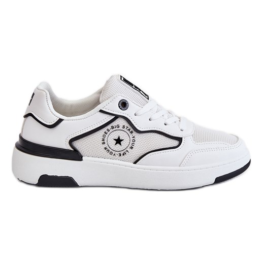 Damskie Sportowe Buty Big Star LL274440 Biało-Czarne białe ze sklepu ButyModne.pl w kategorii Buty sportowe damskie - zdjęcie 168792704