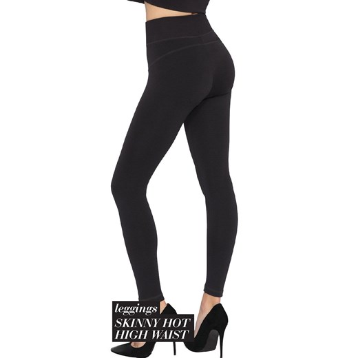 Gatta czarne legginsy z wysokim stanem 44755S Skinny Hot High Waist, Kolor czarny, Rozmiar S, Gatta ze sklepu Primodo w kategorii Spodnie damskie - zdjęcie 168792981
