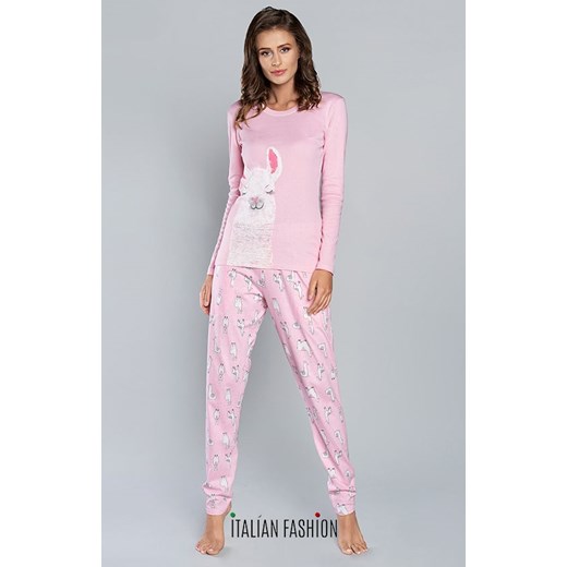 Peru piżama damska dł.dł., Kolor różowy, Rozmiar S, Italian Fashion ze sklepu Primodo w kategorii Piżamy damskie - zdjęcie 168792982