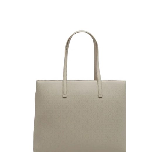 Calvin Klein shopper bag matowa na ramię 