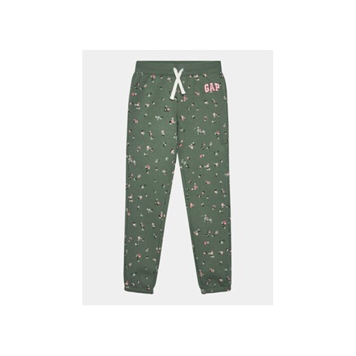 Gap Spodnie dresowe 789599-00 Zielony Regular Fit ze sklepu MODIVO w kategorii Spodnie dziewczęce - zdjęcie 168794630