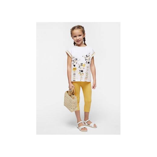Mayoral Komplet t-shirt i legginsy 3710 Żółty Regular Fit ze sklepu MODIVO w kategorii Komplety dziewczęce - zdjęcie 168794672