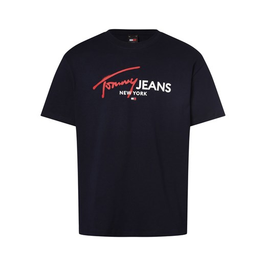 Tommy Jeans Koszulka męska Mężczyźni Bawełna granatowy jednolity ze sklepu vangraaf w kategorii T-shirty męskie - zdjęcie 168794842