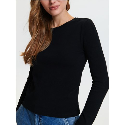 Sinsay - Bluzka z długimi rękawami - czarny ze sklepu Sinsay w kategorii Bluzki damskie - zdjęcie 168798542