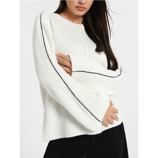 Sinsay - Sweter w prążki - kremowy ze sklepu Sinsay w kategorii Swetry damskie - zdjęcie 168798603