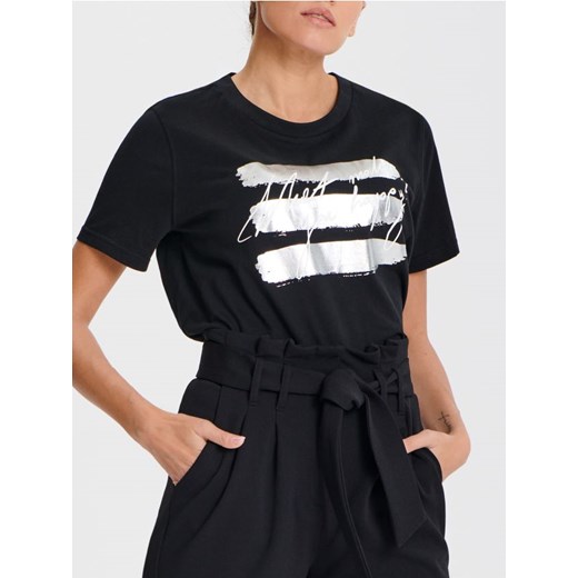 Sinsay - Koszulka z nadrukiem - czarny ze sklepu Sinsay w kategorii Bluzki damskie - zdjęcie 168798701