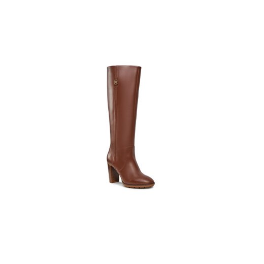 Tommy Hilfiger Kozaki Feminine Th Hardware Longboot FW0FW07541 Brązowy Tommy Hilfiger 39 okazja MODIVO