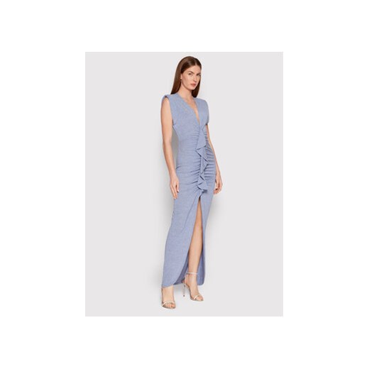 Kontatto Sukienka wieczorowa M1218 Niebieski Slim Fit ze sklepu MODIVO w kategorii Sukienki - zdjęcie 168810193