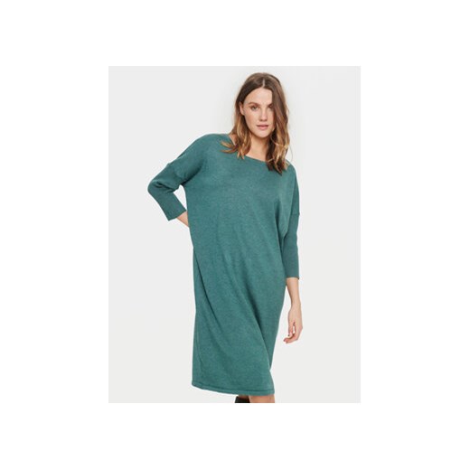 Saint Tropez Sukienka dzianinowa 30512181 Zielony Casual Fit ze sklepu MODIVO w kategorii Sukienki - zdjęcie 168820260
