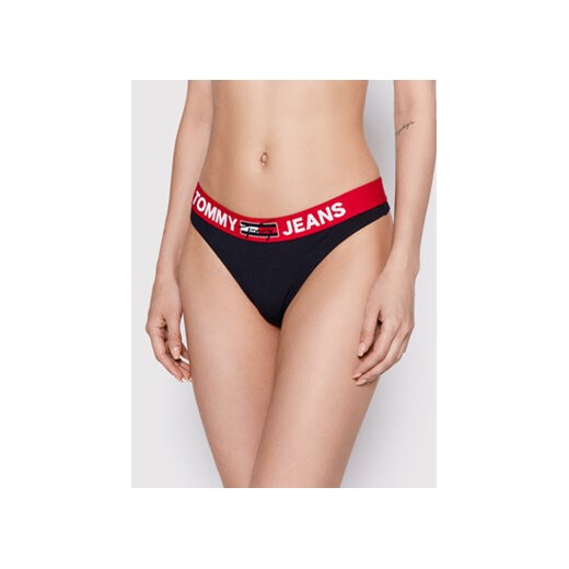 Tommy Jeans Stringi UW0UW02823 Granatowy Tommy Jeans S wyprzedaż MODIVO