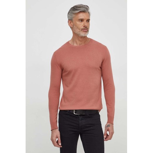 Sisley sweter męski kolor różowy lekki ze sklepu ANSWEAR.com w kategorii Swetry męskie - zdjęcie 168821830