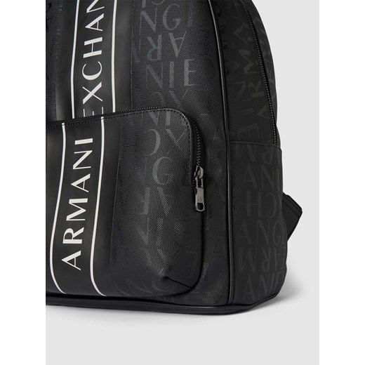 Plecak z nadrukiem z logo Armani Exchange One Size Peek&Cloppenburg 