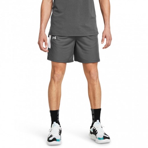 Męskie spodenki do koszykówki Under Armour UA Zone 7\" Short - szare ze sklepu Sportstylestory.com w kategorii Spodenki męskie - zdjęcie 168823513