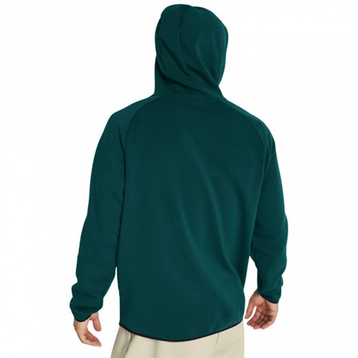 Męska bluza treningowa nierozpinana z kapturem Under Armour UA Unstoppable Flc HD - zielona ze sklepu Sportstylestory.com w kategorii Bluzy męskie - zdjęcie 168823541