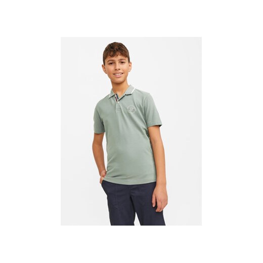 Jack&Jones Junior Polo Blushield 12254237 Zielony Standard Fit ze sklepu MODIVO w kategorii T-shirty chłopięce - zdjęcie 168826954