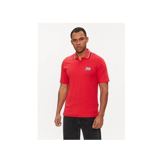 Jack&Jones Polo Trevor 12228781 Czerwony Standard Fit ze sklepu MODIVO w kategorii T-shirty męskie - zdjęcie 168826972