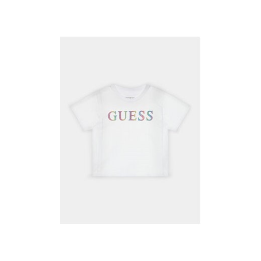 Guess T-Shirt J4RI33 K8VA3 Biały Boxy Fit ze sklepu MODIVO w kategorii Bluzki dziewczęce - zdjęcie 168826990