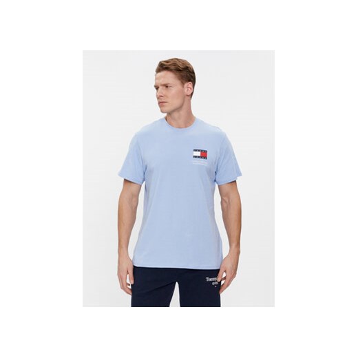 Tommy Jeans T-Shirt Essential Flag DM0DM18263 Niebieski Slim Fit ze sklepu MODIVO w kategorii T-shirty męskie - zdjęcie 168827273