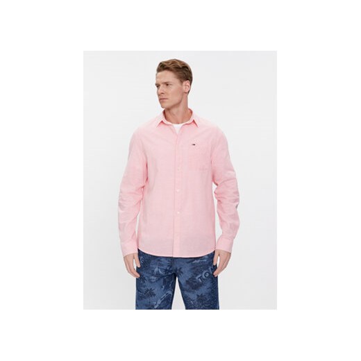 Tommy Jeans Koszula DM0DM18962 Różowy Regular Fit ze sklepu MODIVO w kategorii Koszule męskie - zdjęcie 168827410