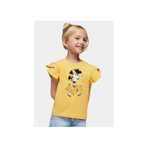 Mayoral T-Shirt 3091 Żółty Regular Fit ze sklepu MODIVO w kategorii Bluzki dziewczęce - zdjęcie 168827513
