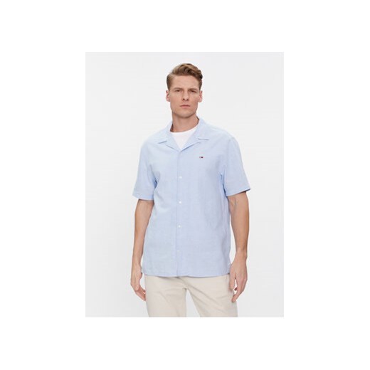 Tommy Jeans Koszula Camp DM0DM18963 Niebieski Regular Fit ze sklepu MODIVO w kategorii Koszule męskie - zdjęcie 168827530