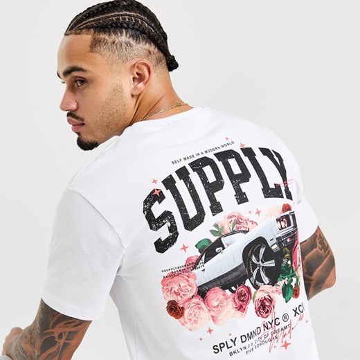 SUPPLY &amp; DEMAND T-SHIRT BOUNCER TEE WHT ze sklepu JD Sports  w kategorii T-shirty męskie - zdjęcie 168827864
