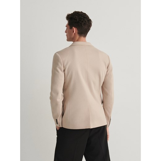 Reserved - Marynarka slim fit - beżowy Reserved S Reserved